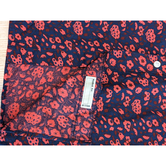 JCrew Mens Secret Wash Button Shirt Sz XL 70s Floral Slim Work Event Party NWT - Picture 16 of 16